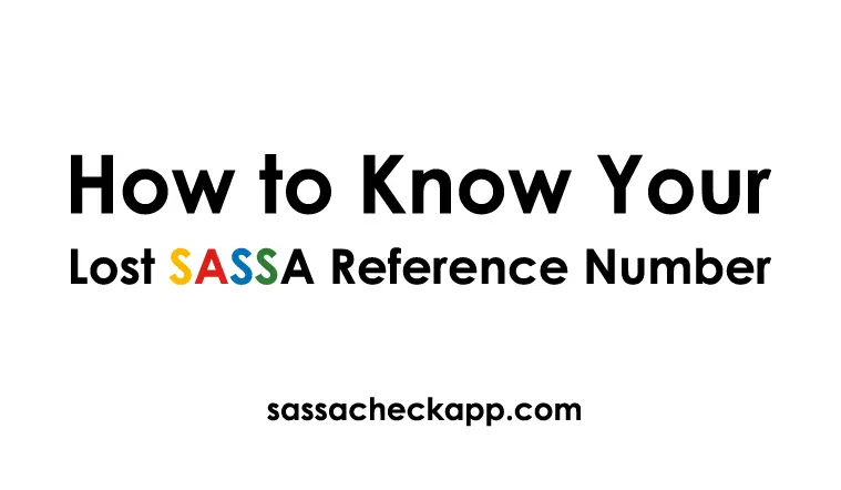 lost sassa reference number