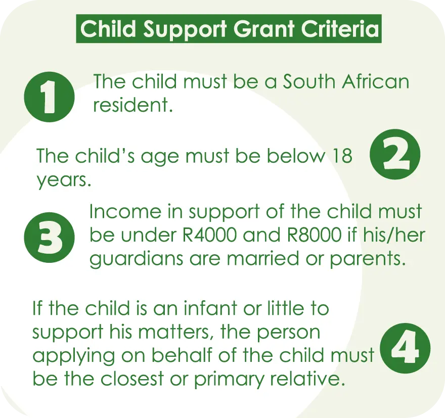 sassa criteria for child support grants