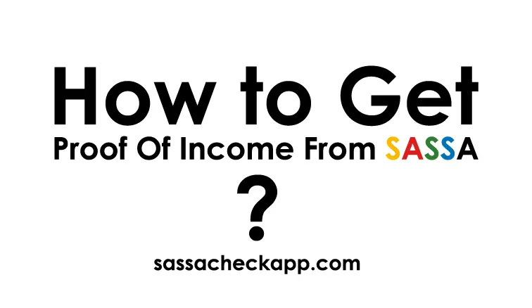 income proof from sassa