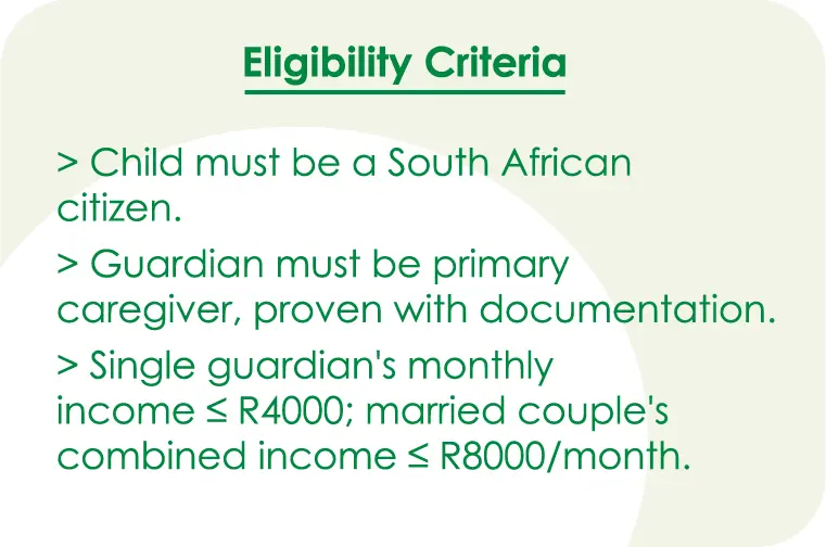 sassa child support eligibility criteria