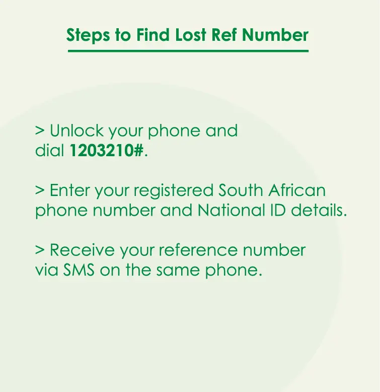 steps to find sassa lost reference number