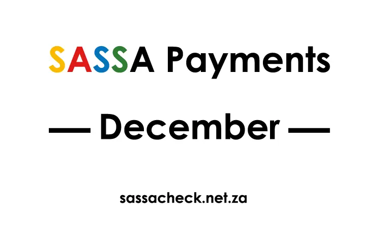 sassa payment for december