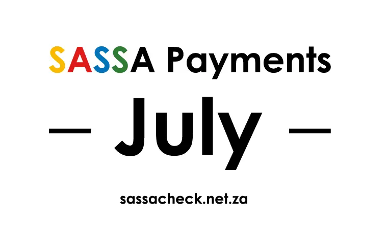 sassa payment for july