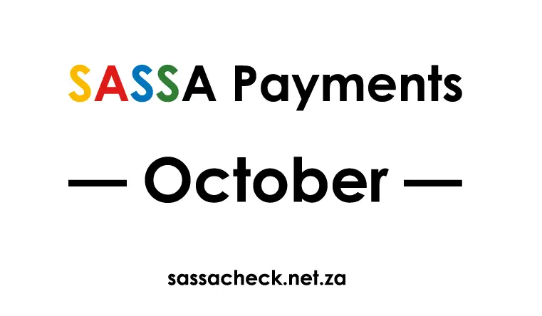 SASSA Payment Dates for October 2024