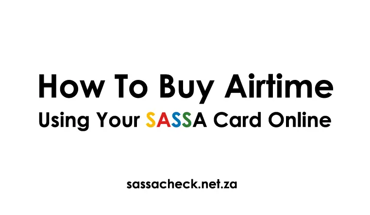 how to buy airtime using your sassa card