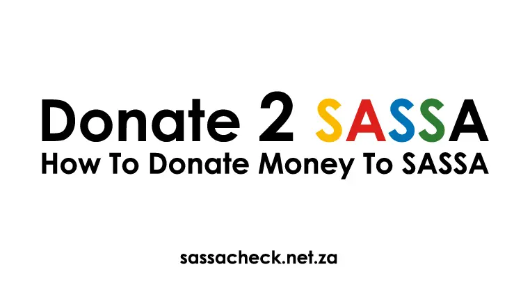 How To Donate Money To SASSA