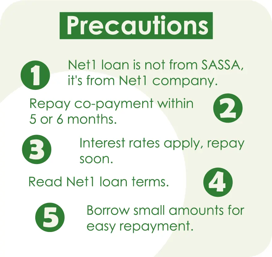 precautions for net1 sassa loans