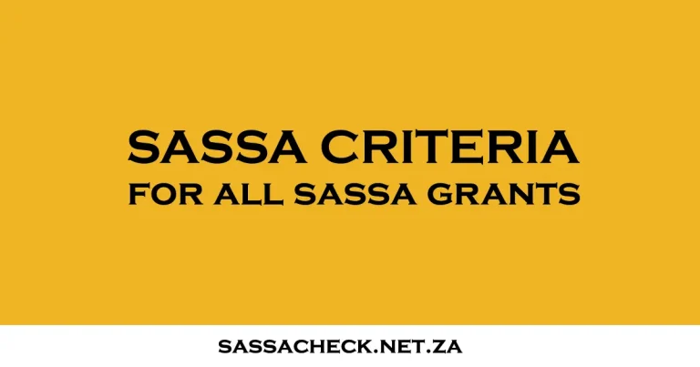sassa grant criteria