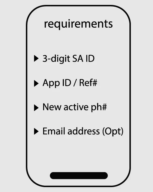 requirements to update phone number