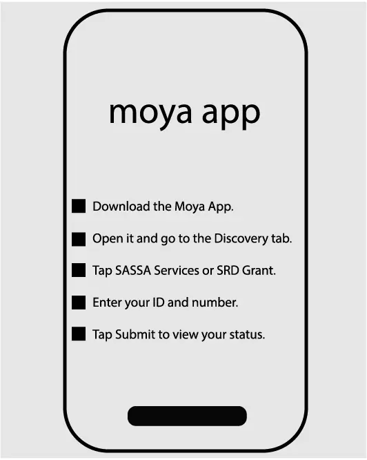 sassa status check using moya app